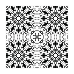Mandala seamless pattern floral ornament.