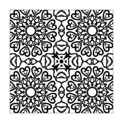 Mandala seamless pattern floral ornament.