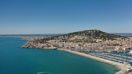 Fototapeta na wymiar Port de Sète sur la Méditerranée dans le sud de la France