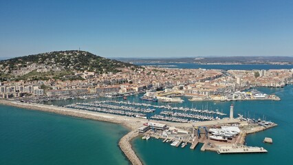 Port de S&egrave;te sur la M&eacute;diterran&eacute;e dans le sud de la France