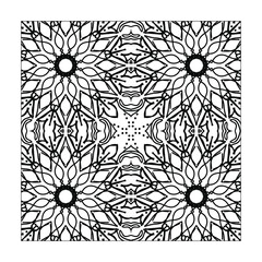 Mandala seamless pattern floral ornament.