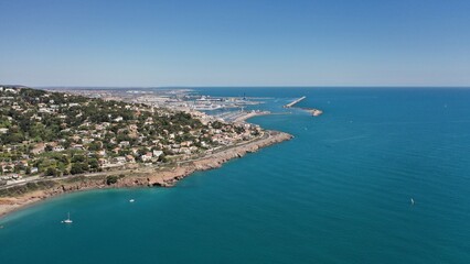 Naklejka na ściany i meble Port de Sète sur la Méditerranée dans le sud de la France