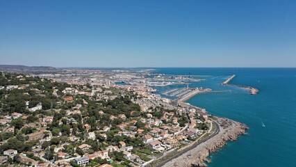 Fototapeta premium Port de Sète sur la Méditerranée dans le sud de la France