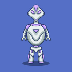 Alien humanoid Mascot Robot Futuristic