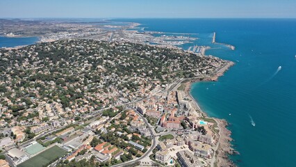 Port de Sète sur la Méditerranée dans le sud de la France