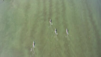 Kayaking and canoeing competitions, drone shooting