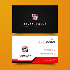 modern stylish black red business card template