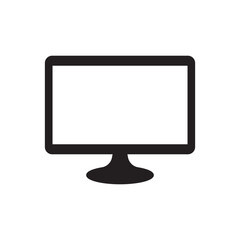 computer spy, computer displayed an eye icon in black flat glyph, filled style isolated on white background