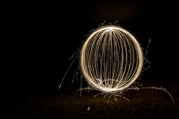sparkler on black