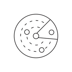 Radar, scan, sonar icon line style icon, style isolated on white background