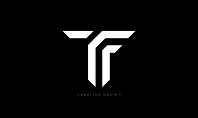 TF or FT initial letter branding logo concept - obrazy, fototapety, plakaty