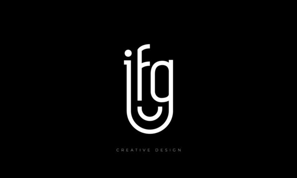 Letter design IFG minimal creative concept