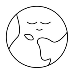 earth day icon outline