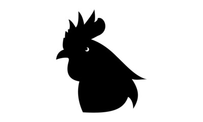 head silhouette chicken