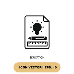 education icons  symbol vector elements for infographic web