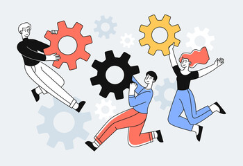 Teamwork and collaboration concept