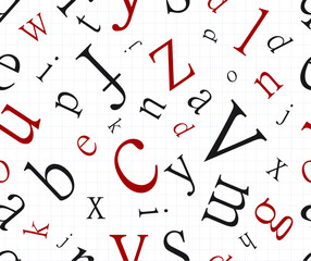 Alphabet seamless pattern