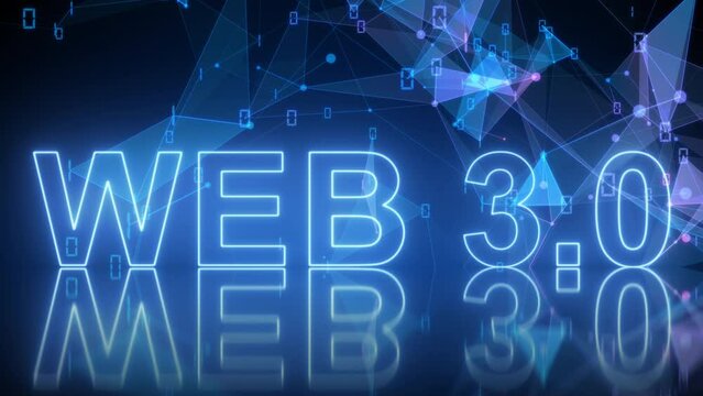 Web 3.0 or Web3 new internet built on blockchain technology - title animation
