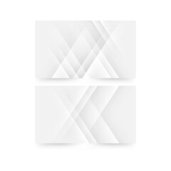 modern white paper business card design background silver banner template