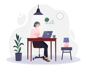 Freelance or remote work concept