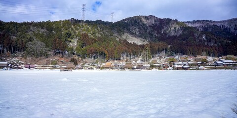 かやぶきの里の雪景色＠美山、京都