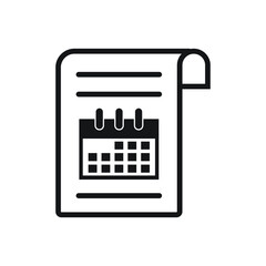 Schedule file document icon design. vector illustration