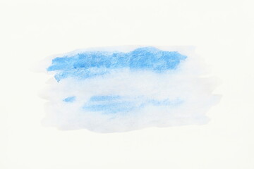 blue watercolor brush stroke texture on white background