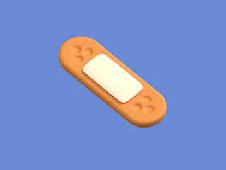 3D Rendering Medical Icon - Aid Band Plaster Strip
