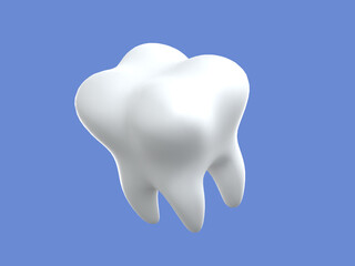 3D Rendering Medical Icon - White tooth