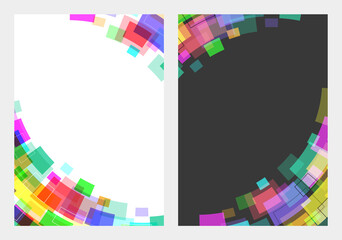 虹色の四角が並んだカラフル抽象的なフレーム