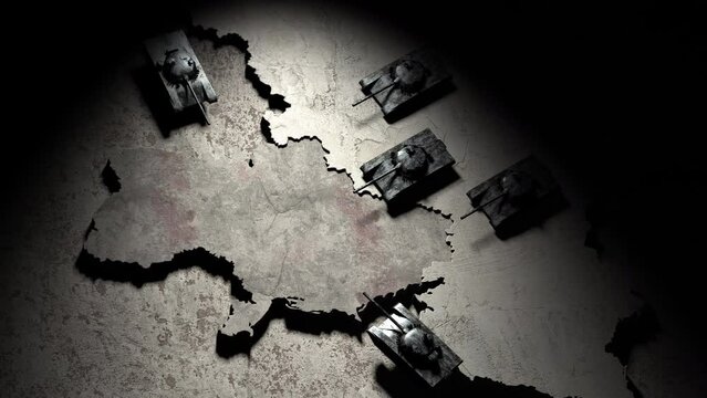 Russia Ukraine war map Russia invasion of Ukraine movement of troops