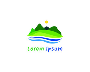 Nature logo with mountain design