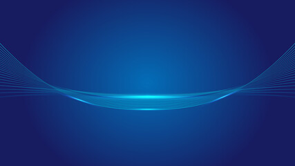 Blue curved lines abstract texture vector background