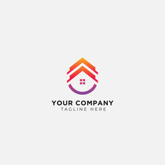 simple home logo design modern real estate industry