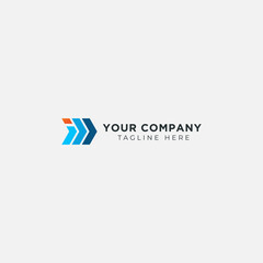 Simple arrow letter i and D forward logo