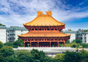 Obraz premium Confucian temple in Liuzhou, Guangxi, China