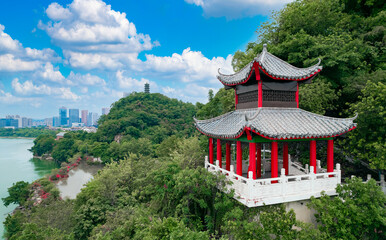 Panlong Mountain Park and Liuzhou Temple, Liuzhou City, Guangxi province, China