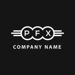 PFX letter logo design on black background. PFX  creative initials letter logo concept. PFX letter design.