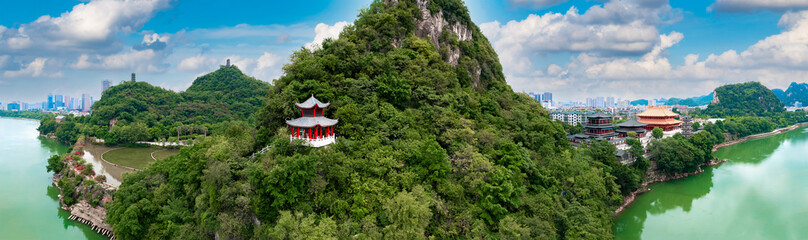 Panlong Mountain Park and Liuzhou Temple, Liuzhou City, Guangxi province, China
