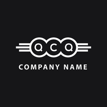 QCQ letter logo design on black background. QCQ  creative initials letter logo concept. QCQ letter design.