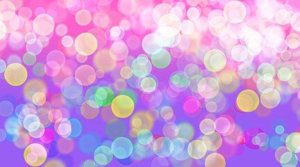 Abstract light bokeh,purple background vector illustration,funny,happy,holiday,rainbow bubble,Wallpaper.
