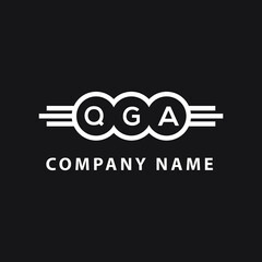 QGA  letter logo design on black background. QGA   creative initials letter logo concept. QGA  letter design.
