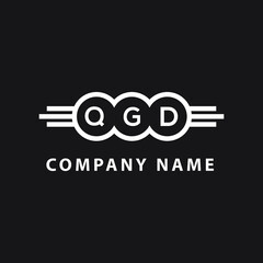 QGD  letter logo design on black background. QGD   creative initials letter logo concept. QGD  letter design.
