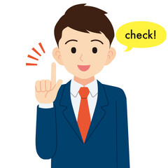 若い男性ビジネスマン　線なし　説明