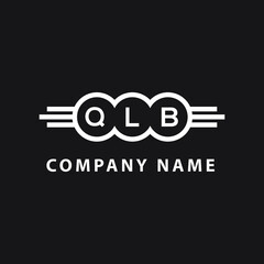 QLB letter logo design on black background. QLB  creative initials letter logo concept. QLB letter design.