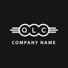 QLC letter logo design on black background. QLC creative initials letter logo concept. QLC letter design. 