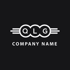 QLG letter logo design on black background. QLG  creative initials letter logo concept. QLG letter design.