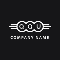 QQU  letter logo design on black background. QQU   creative initials letter logo concept. QQU  letter design.
