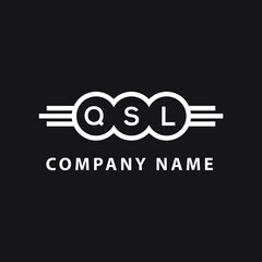 QSL  letter logo design on black background. QSL   creative initials letter logo concept. QSL  letter design.
