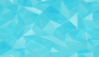 ポリゴン背景（水色）エメラルドグリーンの夏らしい背景素材。